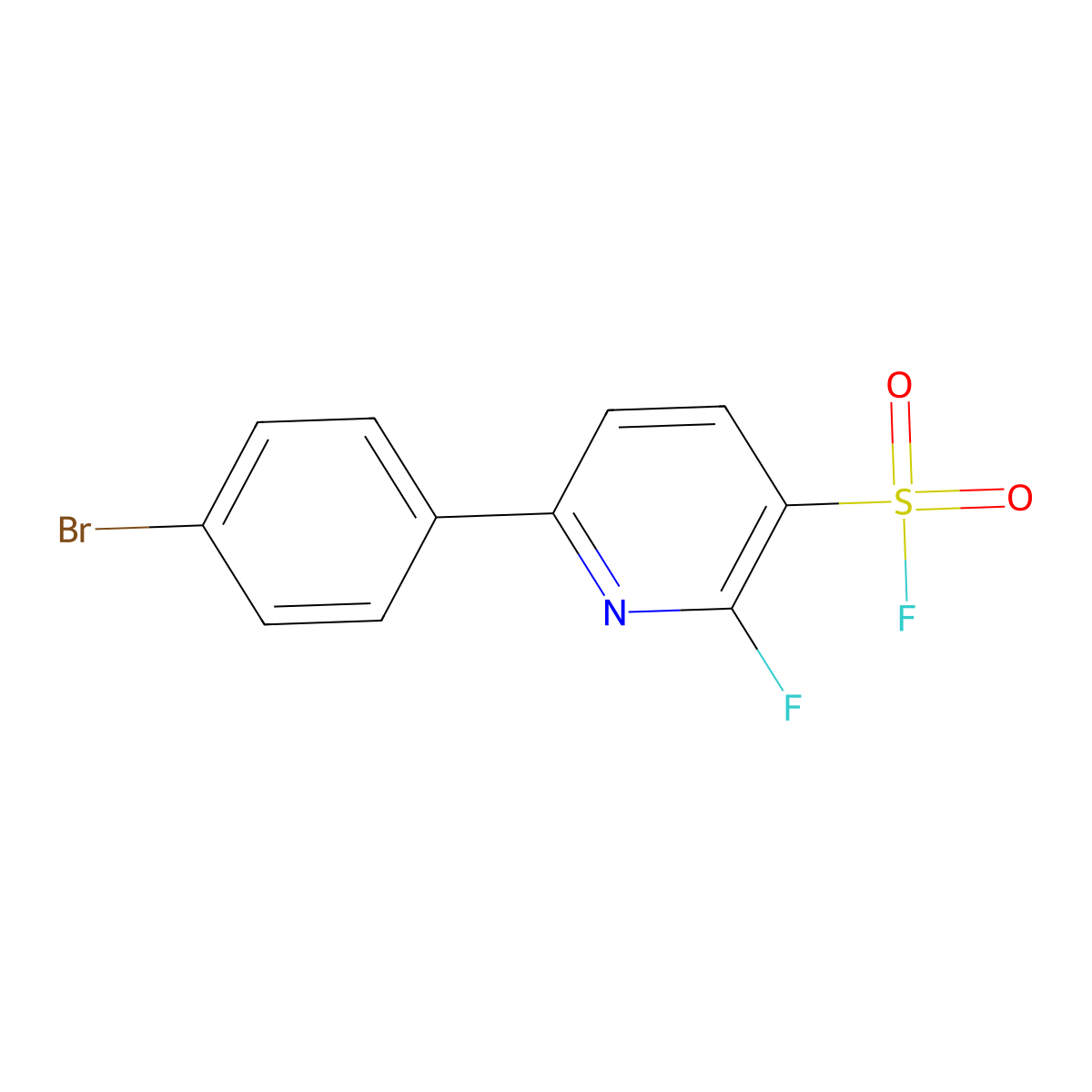 6-(4-Bromophenyl)-2-fluoropyridine-3-sulfonyl fluoride molecular structure, CAS 2060049-33-2