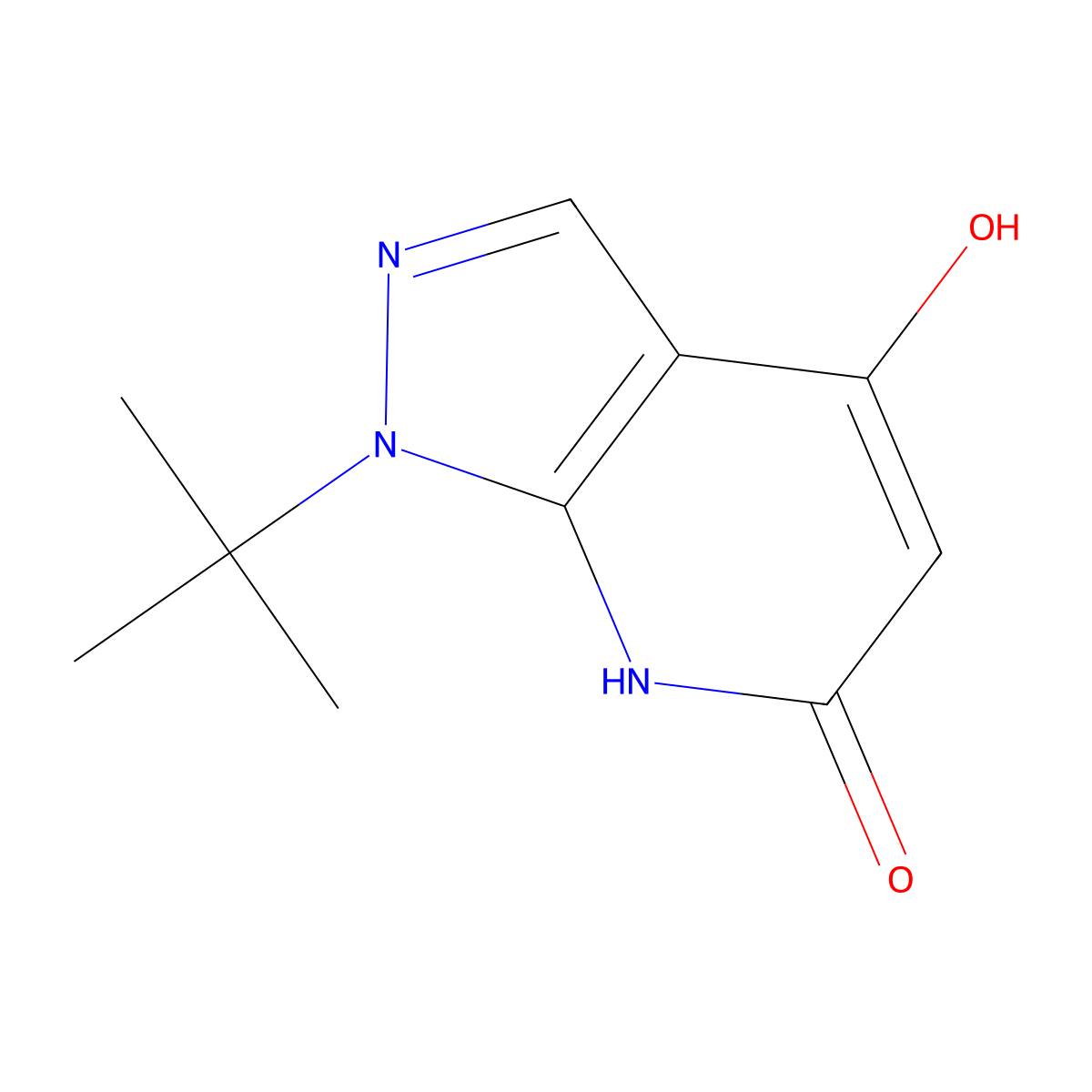 1-tert-Butyl-1H-pyrazolo[3,4-b]pyridine-4,6-diol molecular structure, CAS 2060049-44-5
