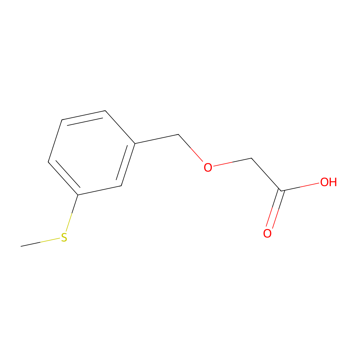 2-{[3-(Methylsulfanyl)phenyl]methoxy}acetic acid molecular structure, CAS 2060049-48-9