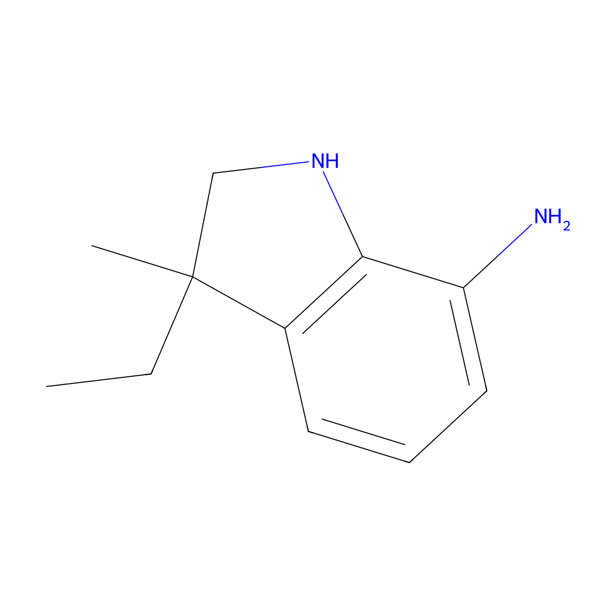 3-Ethyl-3-methyl-2,3-dihydro-1H-indol-7-amine molecular structure, CAS 2060049-53-6