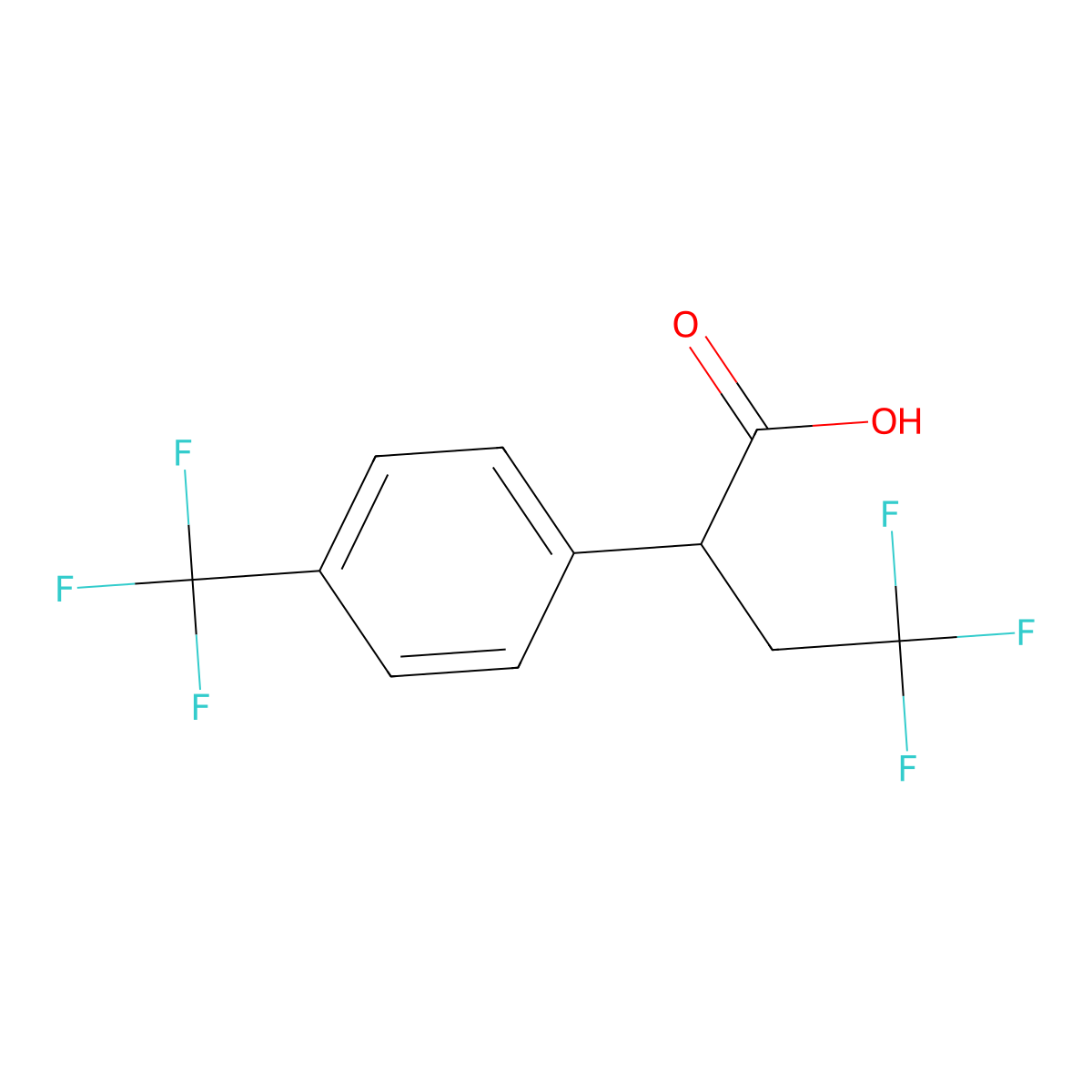 4,4,4-Trifluoro-2-[4-(trifluoromethyl)phenyl]butanoic acid molecular structure, CAS 2060049-61-6