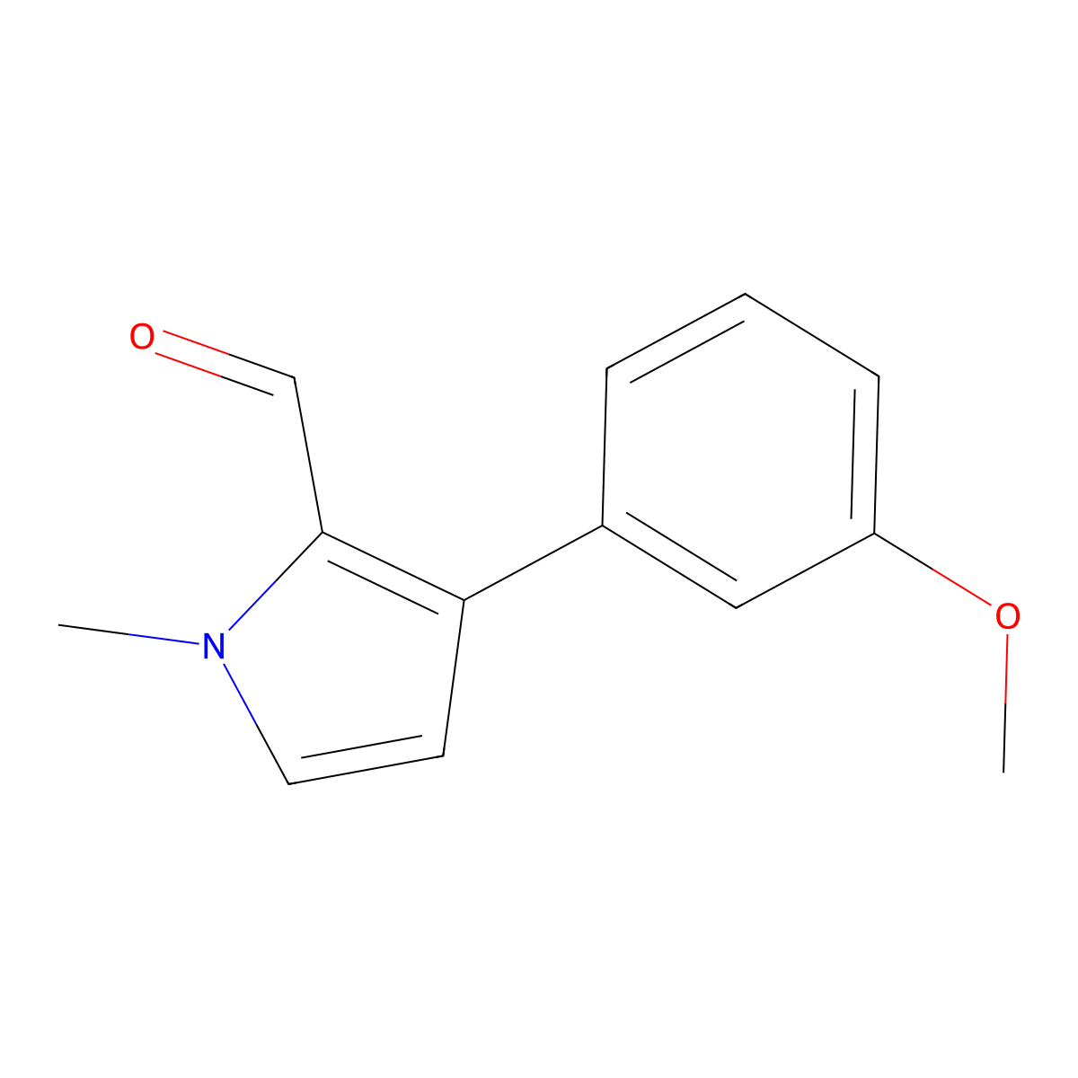 3-(3-Methoxyphenyl)-1-methyl-1H-pyrrole-2-carbaldehyde molecular structure, CAS 2060049-66-1