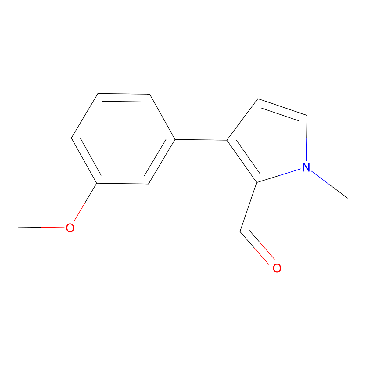 3-(3-Methoxyphenyl)-1-methyl-1H-pyrrole-2-carbaldehyde molecular structure, CAS 2060049-66-1