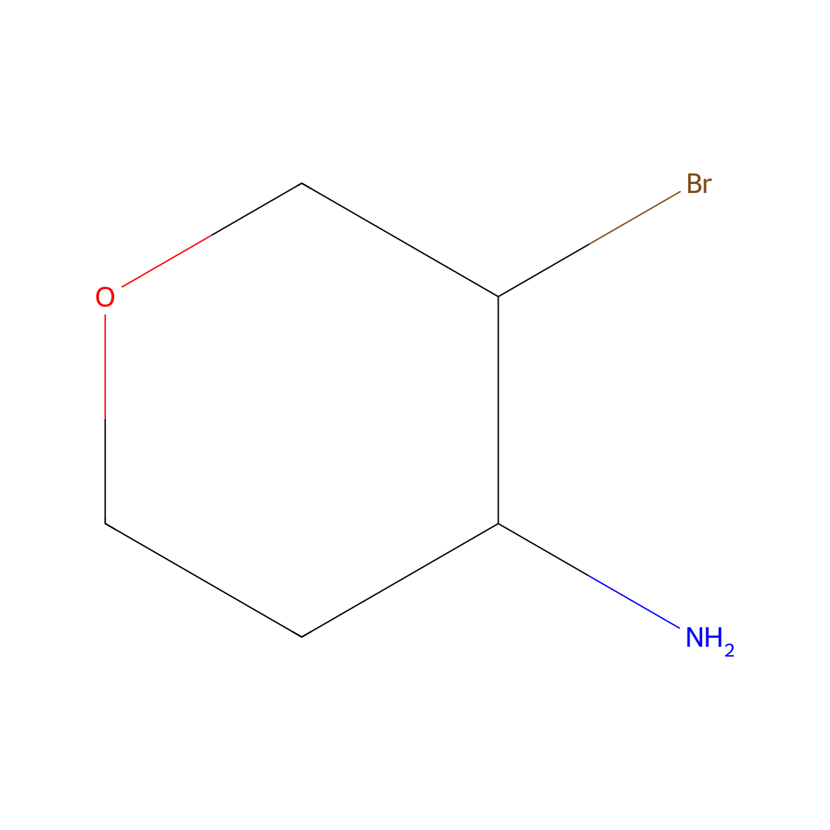 3-Bromooxan-4-amine molecular structure, CAS 2060049-87-6