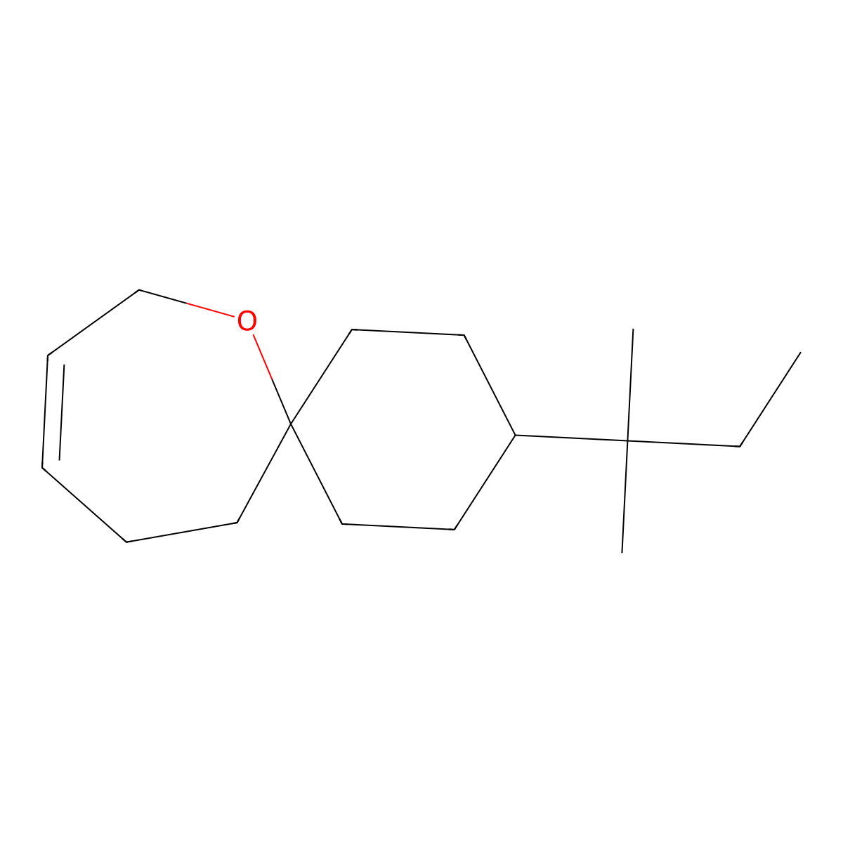 3-(2-Methylbutan-2-yl)-7-oxaspiro[5.6]dodec-9-ene molecular structure, CAS 2060049-98-9