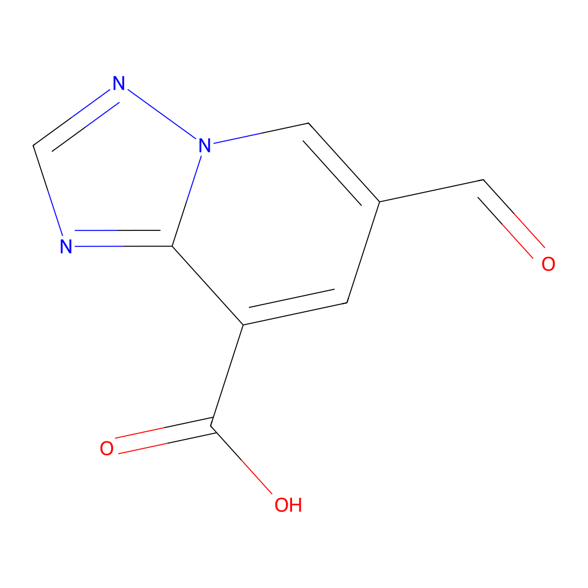 6-Formyl-[1,2,4]triazolo[1,5-a]pyridine-8-carboxylic acid molecular structure, CAS 2060050-01-1