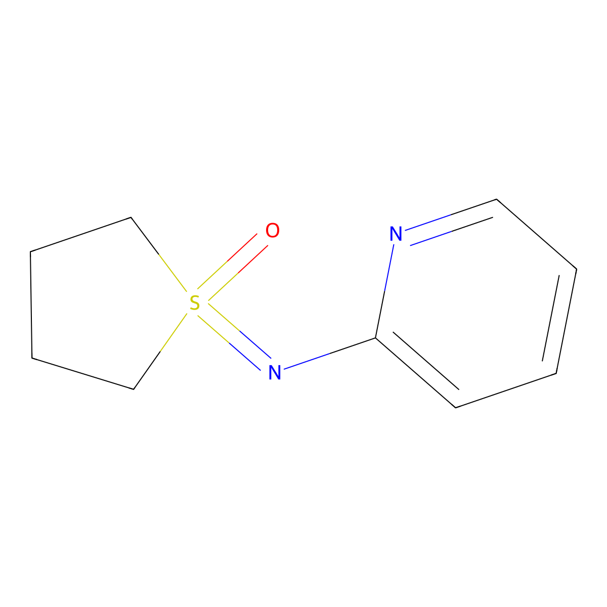 1-[(Pyridin-2-yl)imino]-1lambda6-thiolan-1-one molecular structure, CAS 2060050-05-5