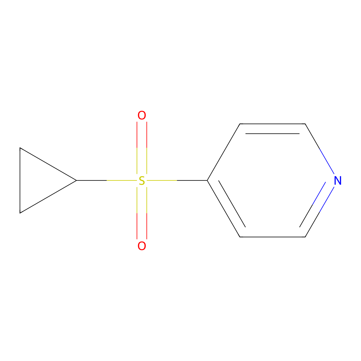 4-(Cyclopropanesulfonyl)pyridine molecular structure, CAS 2060050-08-8