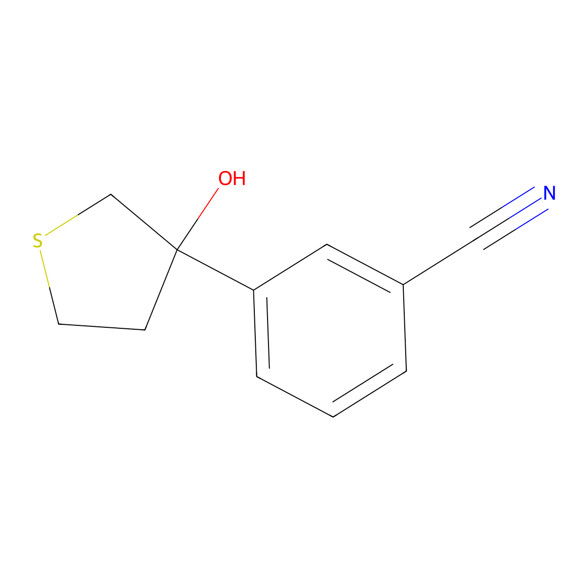 3-(3-Hydroxythiolan-3-yl)benzonitrile molecular structure, CAS 2060050-17-9