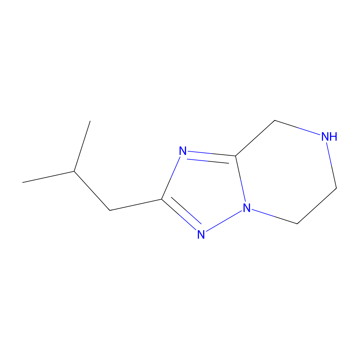 2-(2-Methylpropyl)-5H,6H,7H,8H-[1,2,4]triazolo[1,5-a]pyrazine molecular structure, CAS 2060050-21-5