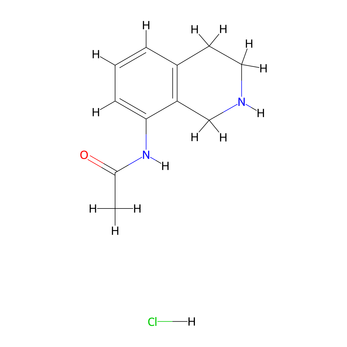 N-(1,2,3,4-tetrahydroisoquinolin-8-yl)acetamide hydrochloride molecular structure, CAS 2060050-22-6