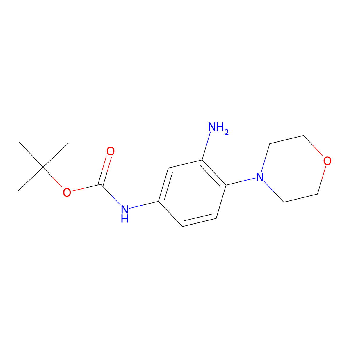 tert-Butyl N-[3-amino-4-(morpholin-4-yl)phenyl]carbamate molecular structure, CAS 2060050-32-8