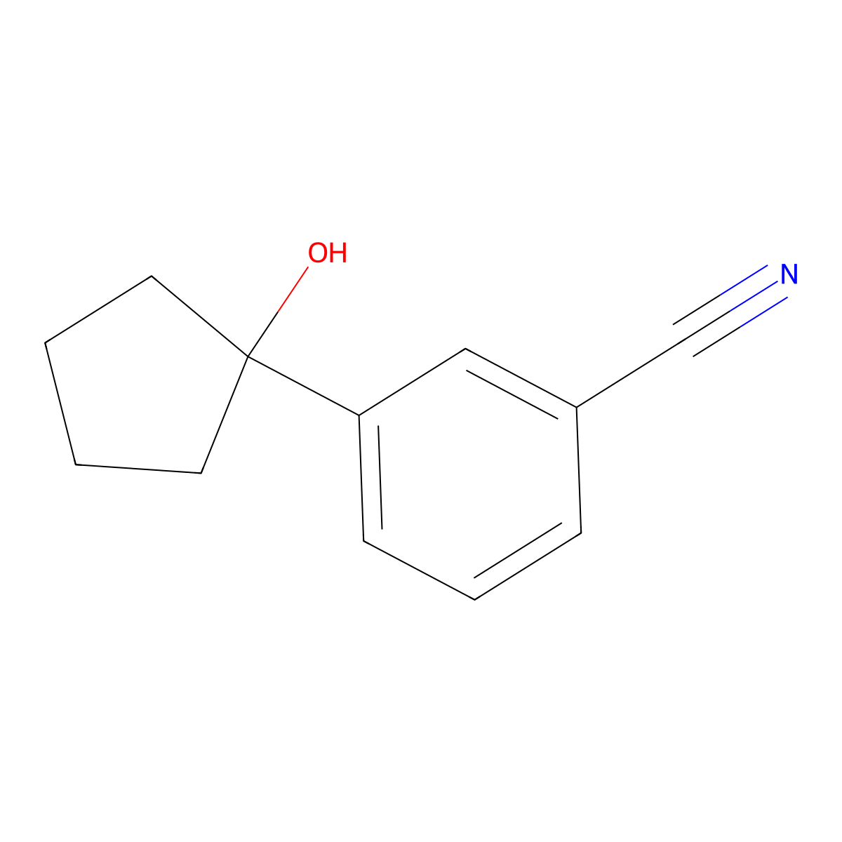 3-(1-Hydroxycyclopentyl)benzonitrile molecular structure, CAS 2060050-33-9