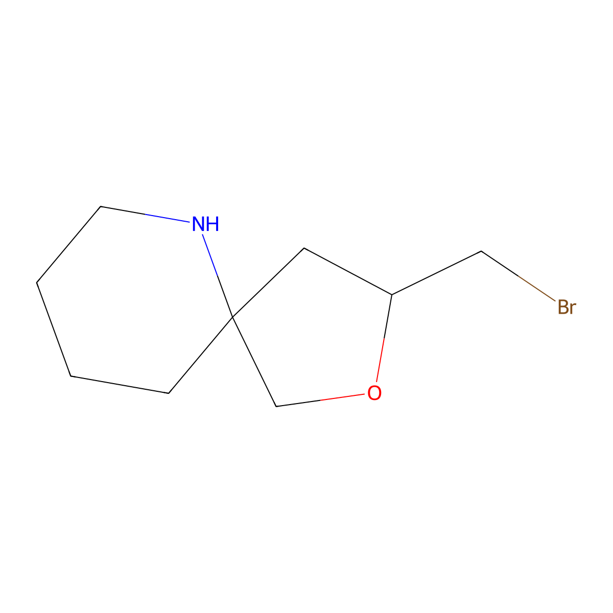 3-(Bromomethyl)-2-oxa-6-azaspiro[4.5]decane molecular structure, CAS 2060050-35-1