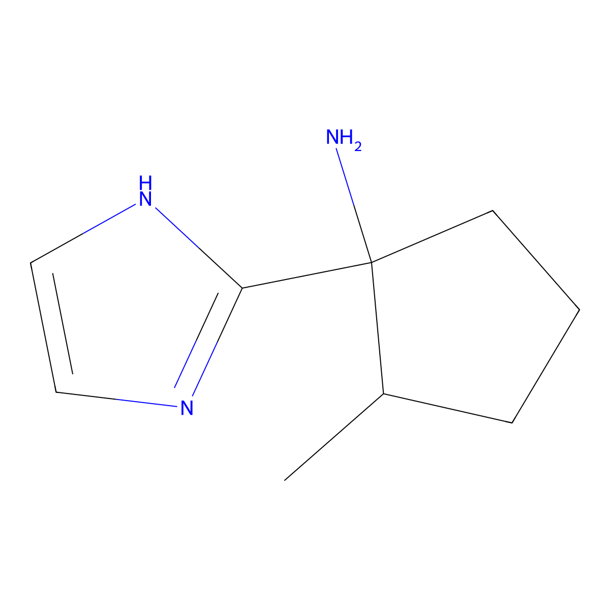 1-(1H-Imidazol-2-yl)-2-methylcyclopentan-1-amine molecular structure, CAS 2060050-49-7