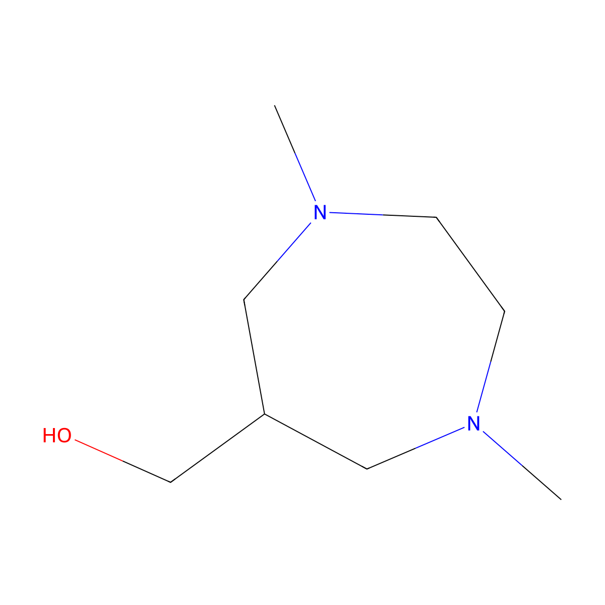 (1,4-Dimethyl-1,4-diazepan-6-yl)methanol molecular structure, CAS 2060050-50-0