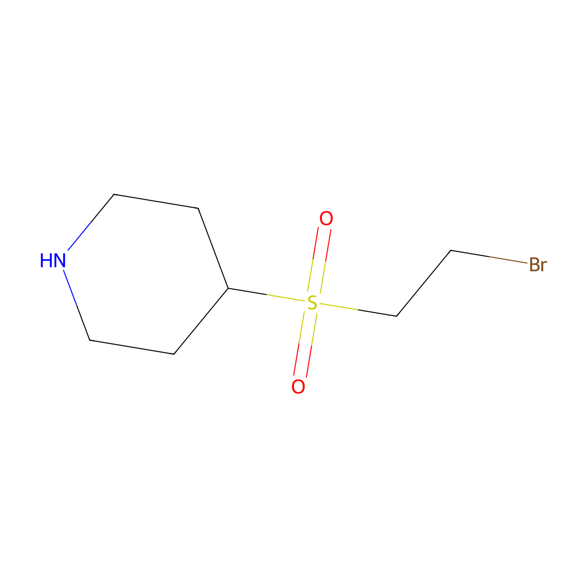 4-(2-Bromoethanesulfonyl)piperidine molecular structure, CAS 2060050-54-4