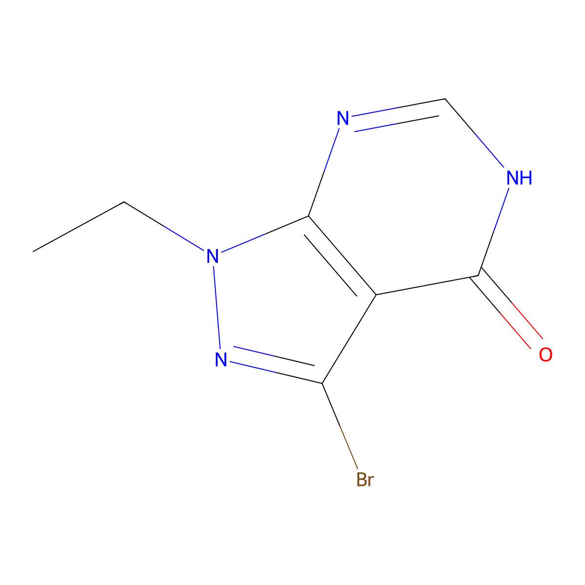 3-Bromo-1-ethyl-1H-pyrazolo[3,4-d]pyrimidin-4-ol molecular structure, CAS 2060050-55-5