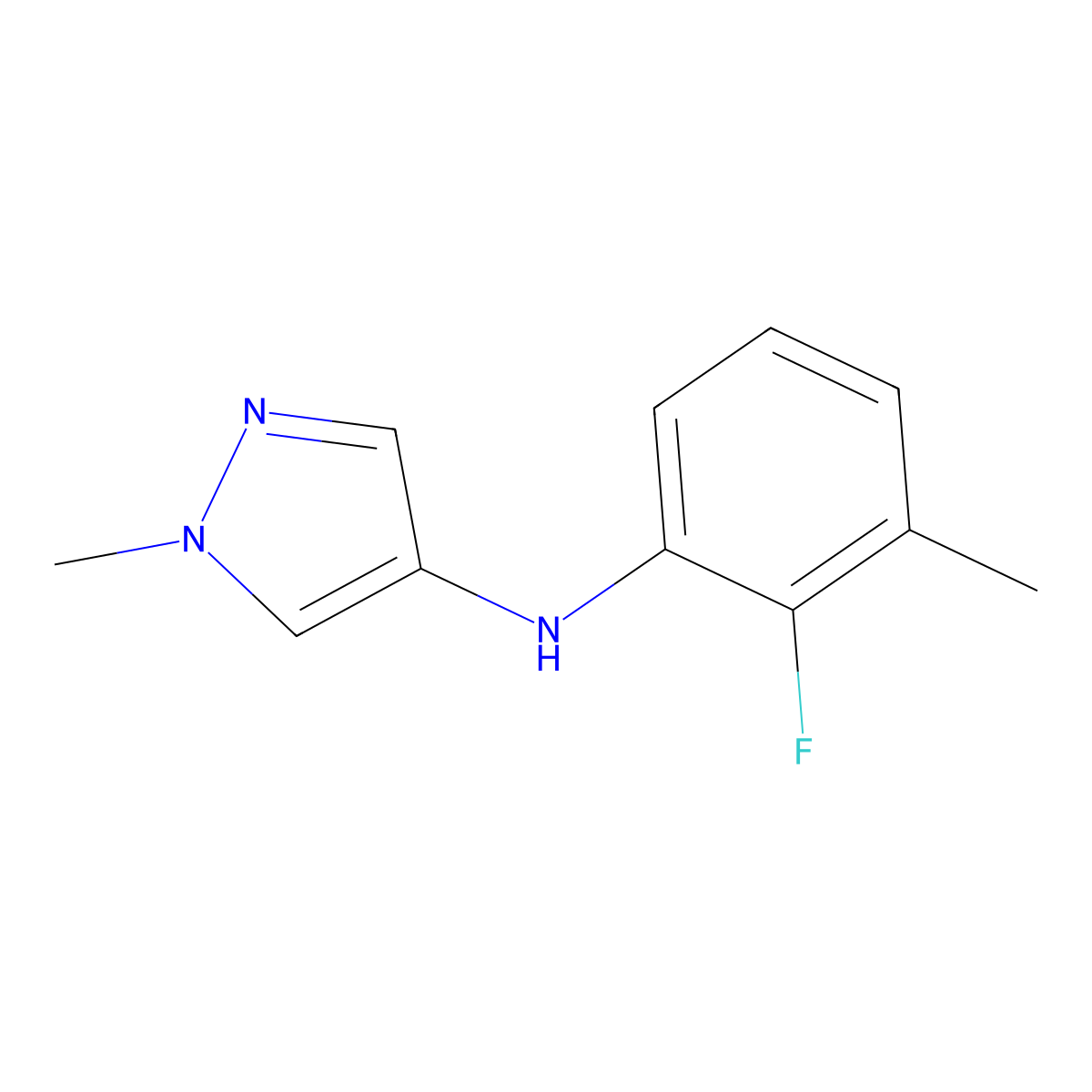 N-(2-Fluoro-3-methylphenyl)-1-methyl-1H-pyrazol-4-amine molecular structure, CAS 2060050-57-7