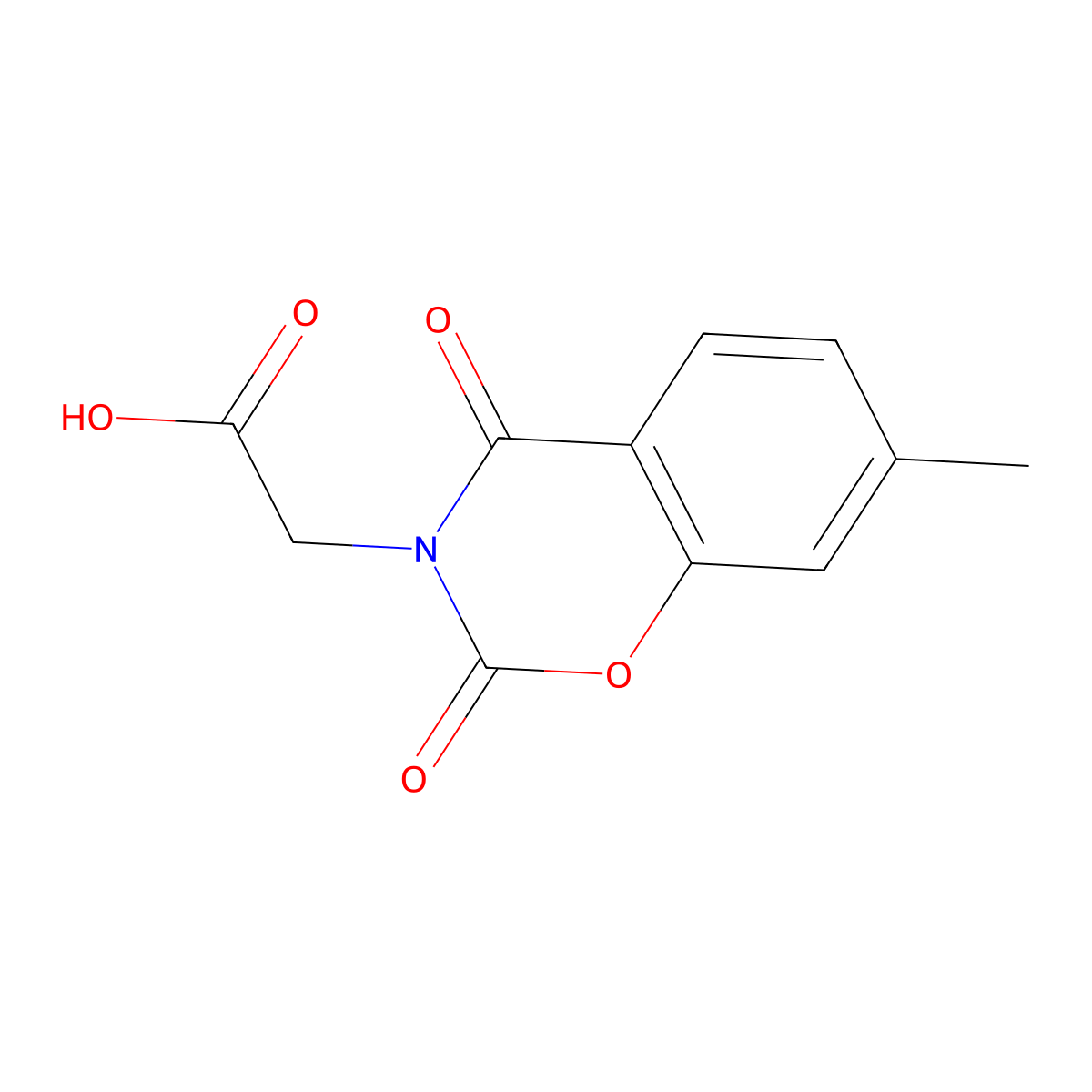 2-(7-Methyl-2,4-dioxo-3,4-dihydro-2H-1,3-benzoxazin-3-yl)acetic acid molecular structure, CAS 2060050-66-8