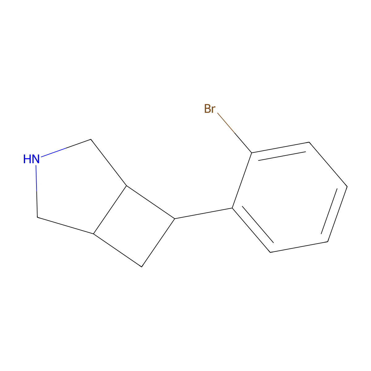 6-(2-Bromophenyl)-3-azabicyclo[3.2.0]heptane molecular structure, CAS 2060050-67-9