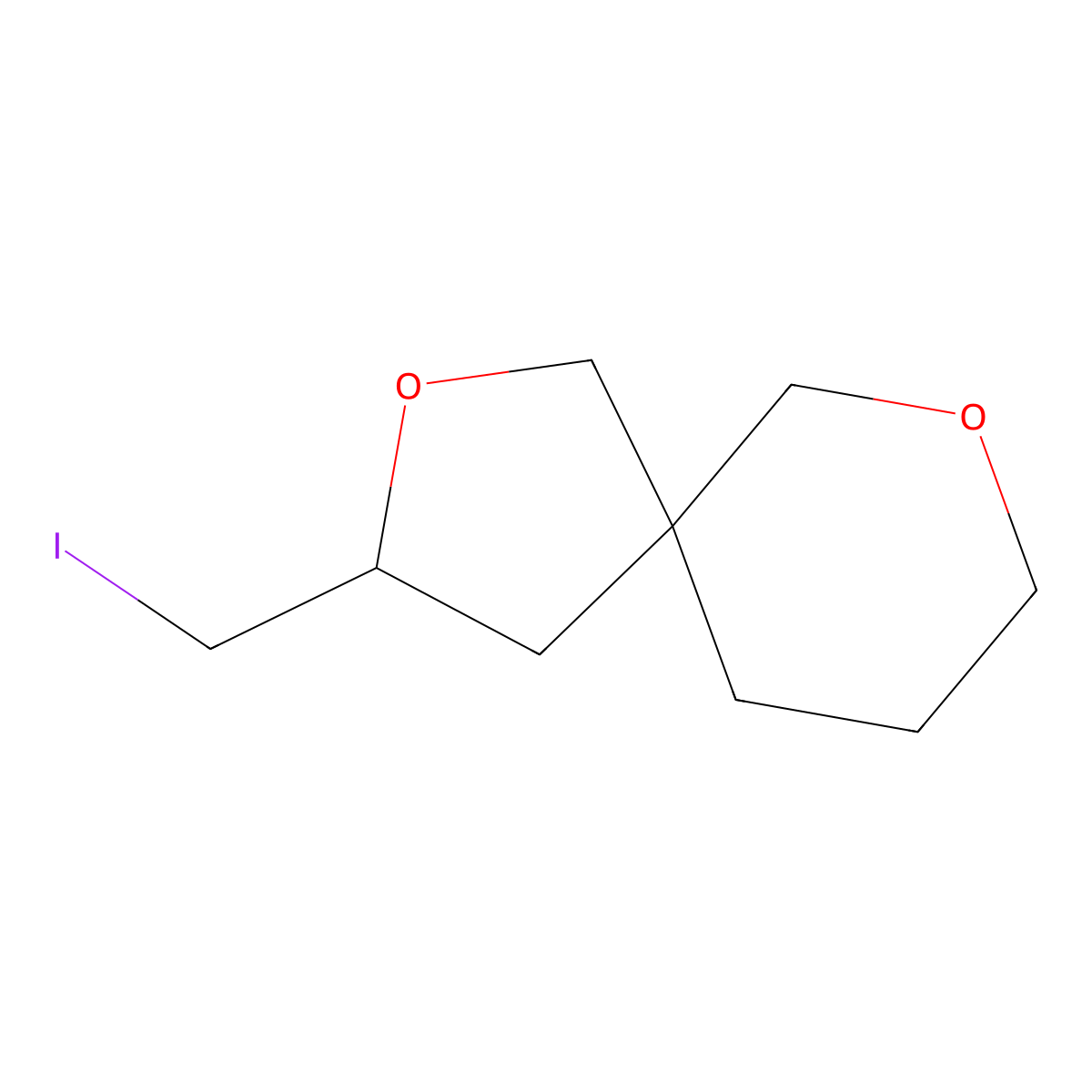 3-(Iodomethyl)-2,7-dioxaspiro[4.5]decane molecular structure, CAS 2060050-69-1