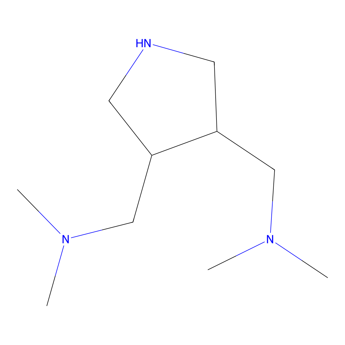 ({4-[(Dimethylamino)methyl]pyrrolidin-3-yl}methyl)dimethylamine molecular structure, CAS 2060050-71-5