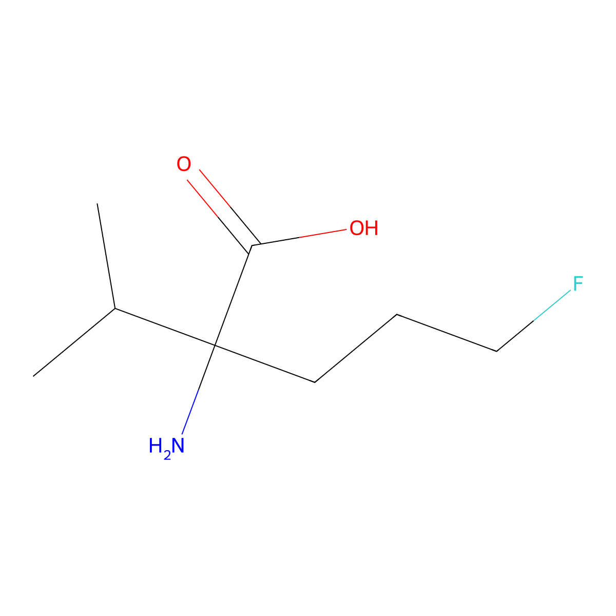 2-Amino-5-fluoro-2-(propan-2-yl)pentanoic acid molecular structure, CAS 2060050-73-7