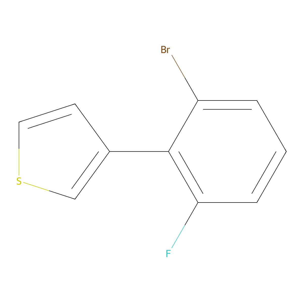 3-(2-Bromo-6-fluorophenyl)thiophene molecular structure, CAS 2060050-76-0