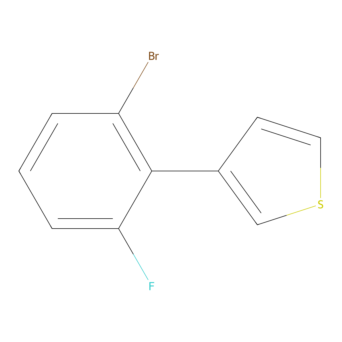 3-(2-Bromo-6-fluorophenyl)thiophene molecular structure, CAS 2060050-76-0