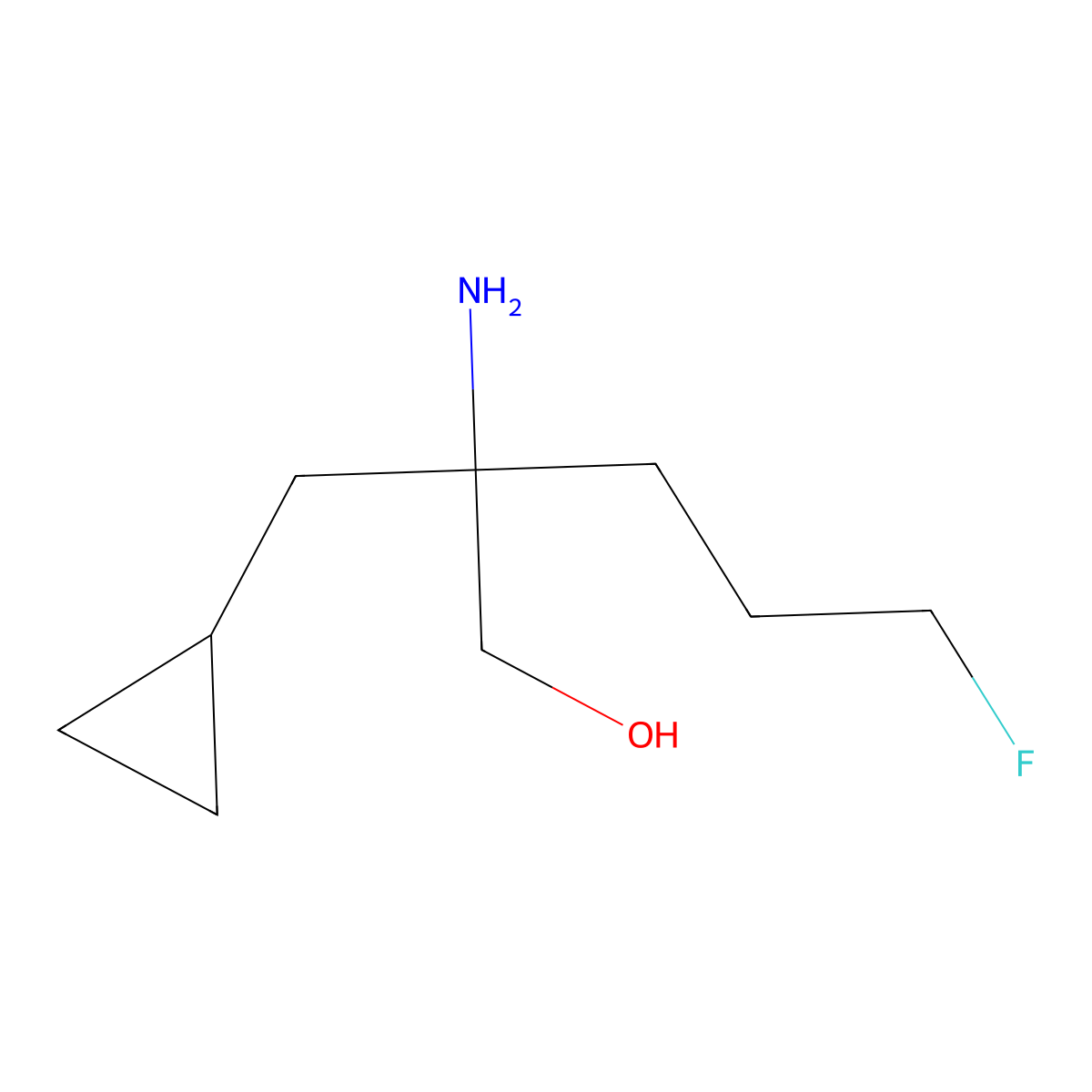 2-Amino-2-(cyclopropylmethyl)-5-fluoropentan-1-ol molecular structure, CAS 2060050-80-6