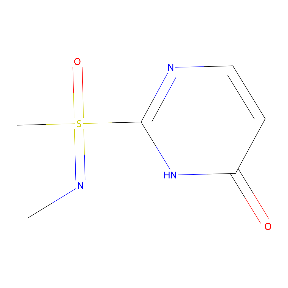 2-[Methyl(methylimino)oxo-lambda6-sulfanyl]pyrimidin-4-ol molecular structure, CAS 2060050-89-5
