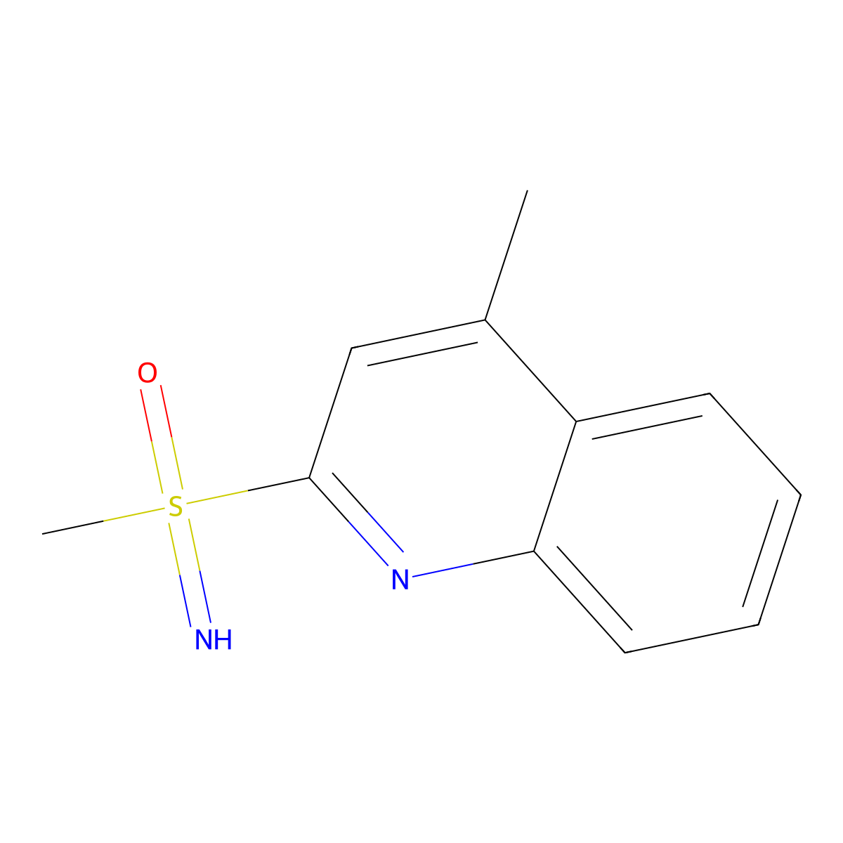 Imino(methyl)(4-methylquinolin-2-yl)-lambda6-sulfanone molecular structure, CAS 2060050-95-3
