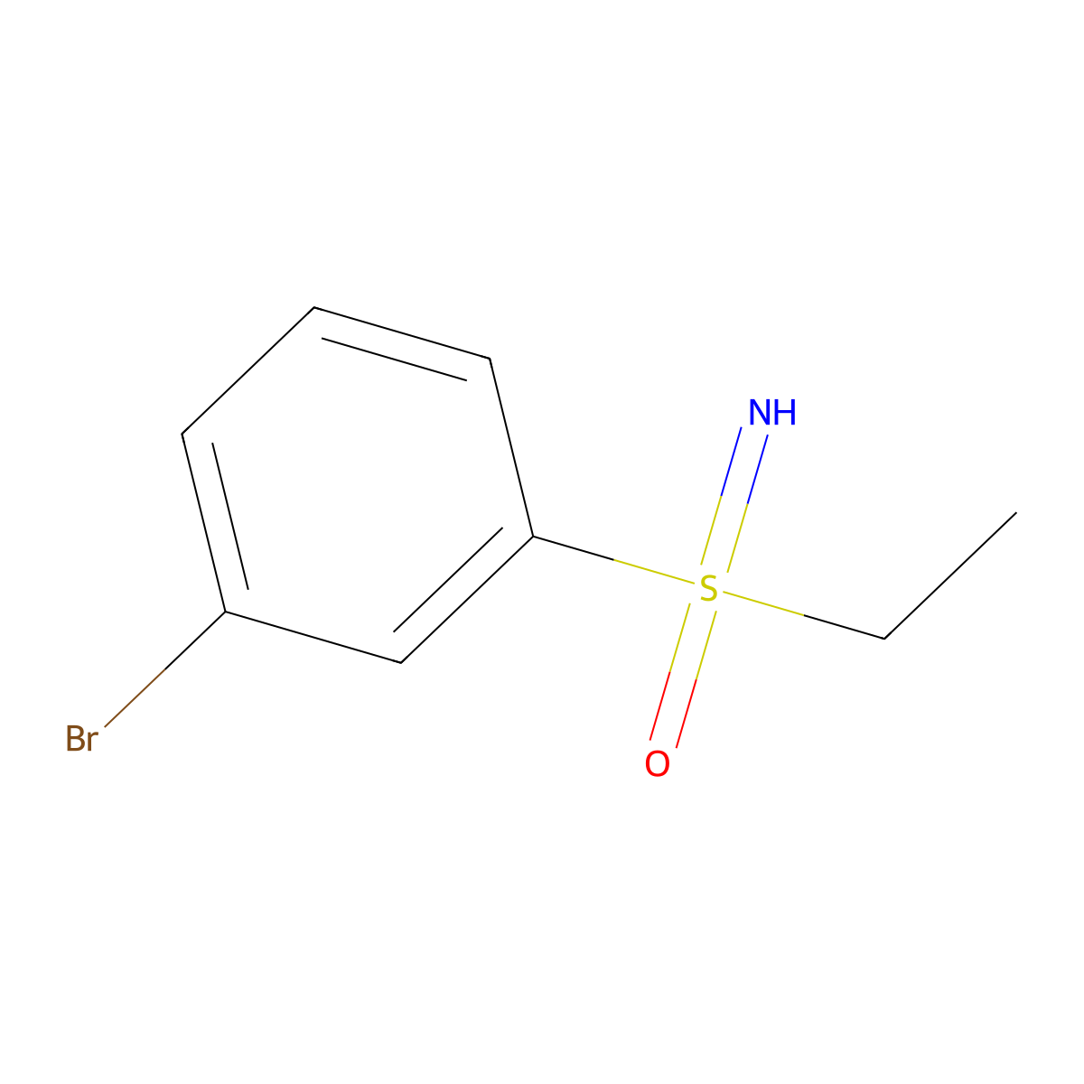 (3-Bromophenyl)(ethyl)(imino)-l6-sulfanone molecular structure, CAS 2060050-99-7