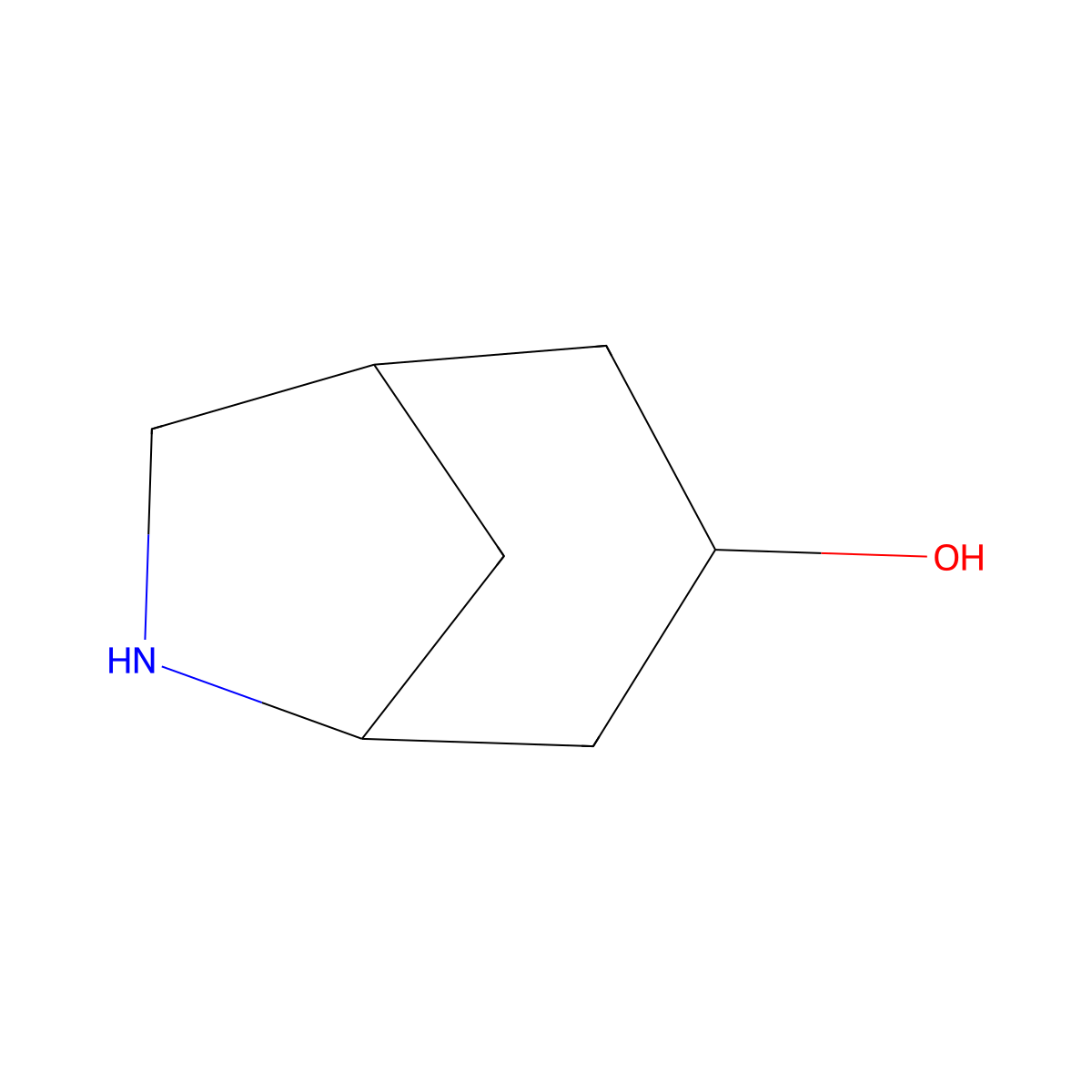 6-Azabicyclo[3.2.1]octan-3-ol molecular structure, CAS 2060051-06-9