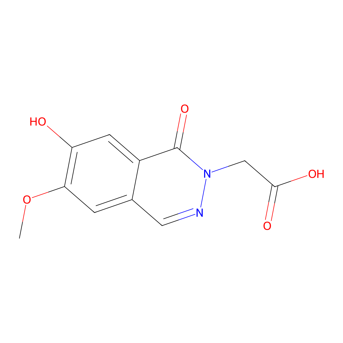 2-(7-Hydroxy-6-methoxy-1-oxo-1,2-dihydrophthalazin-2-yl)acetic acid molecular structure, CAS 2060051-07-0