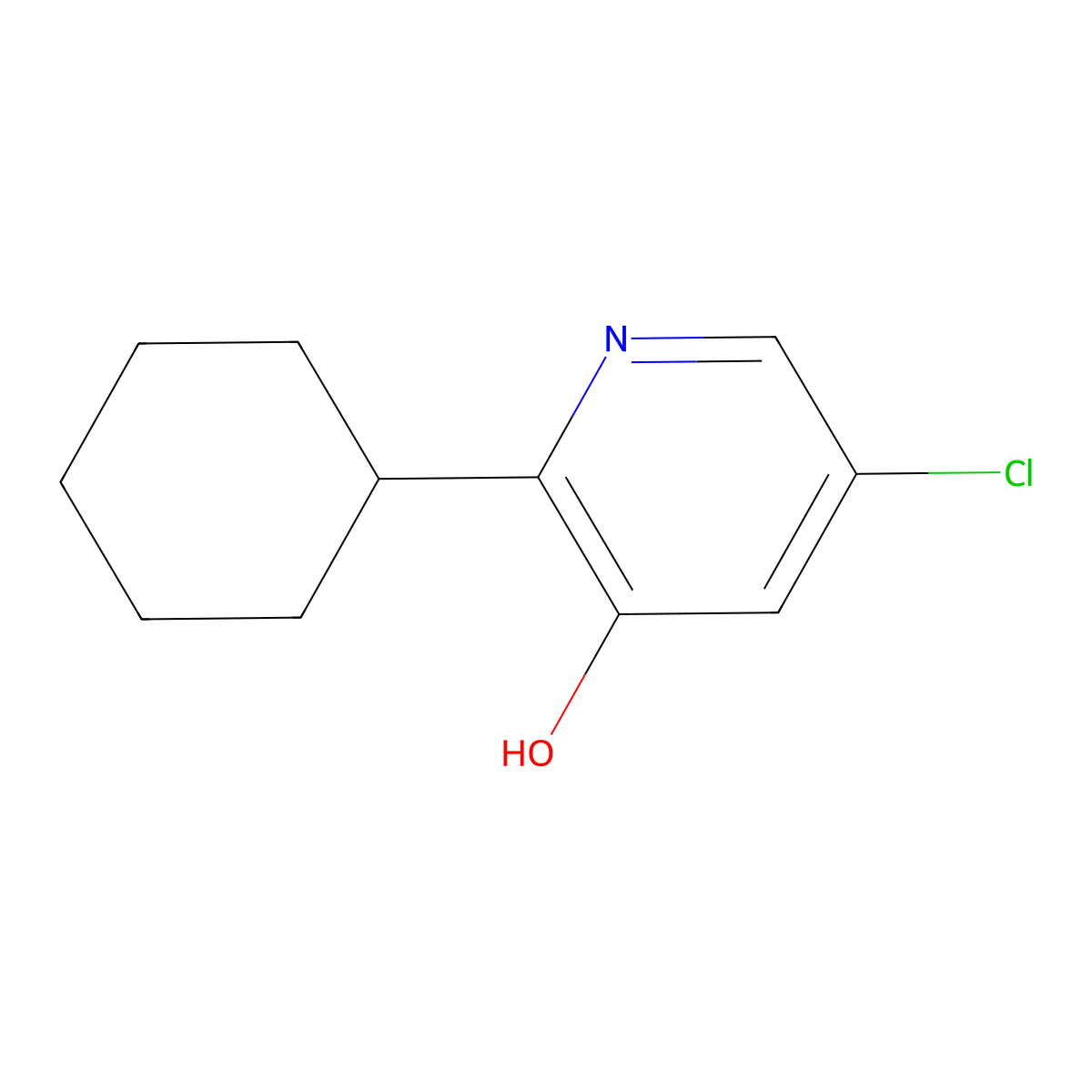 5-Chloro-2-cyclohexylpyridin-3-ol molecular structure, CAS 2060051-16-1