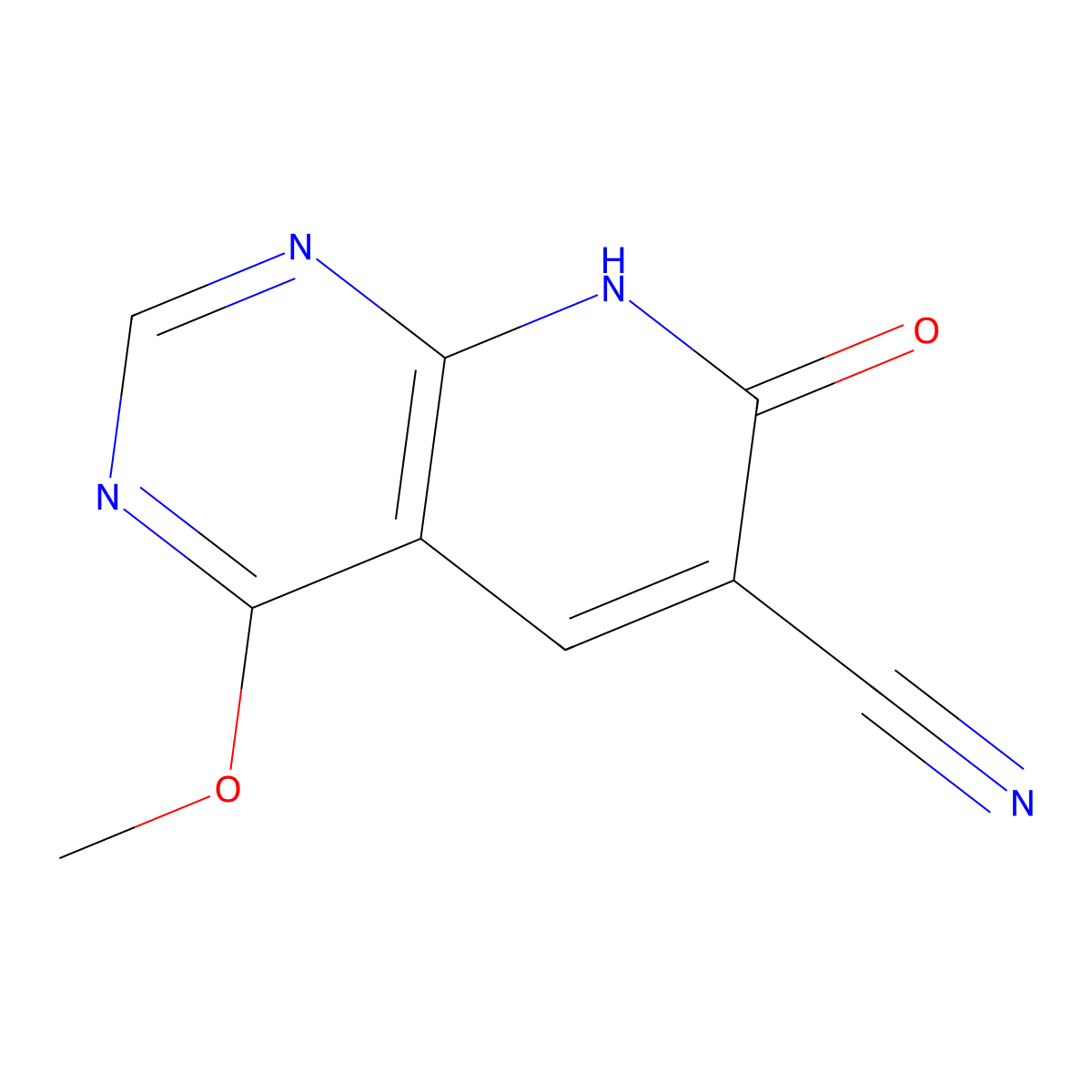 4-Methoxy-7-oxo-7H,8H-pyrido[2,3-d]pyrimidine-6-carbonitrile molecular structure, CAS 2060051-23-0