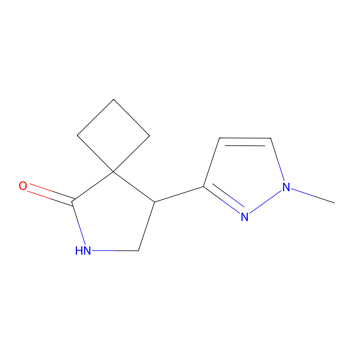 8-(1-Methyl-1H-pyrazol-3-yl)-6-azaspiro[3.4]octan-5-one molecular structure, CAS 2060051-30-9