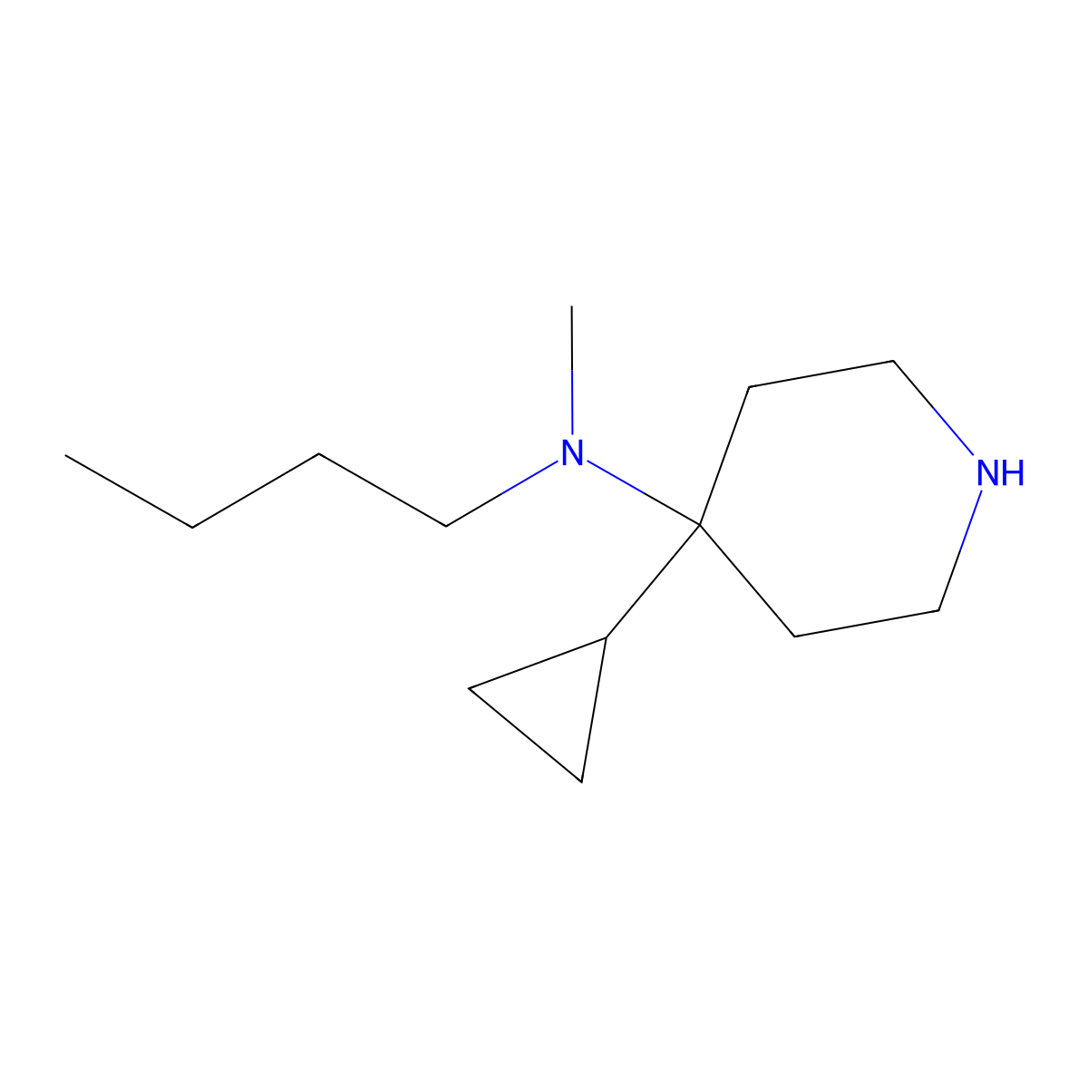 N-Butyl-4-cyclopropyl-N-methylpiperidin-4-amine molecular structure, CAS 2060051-34-3