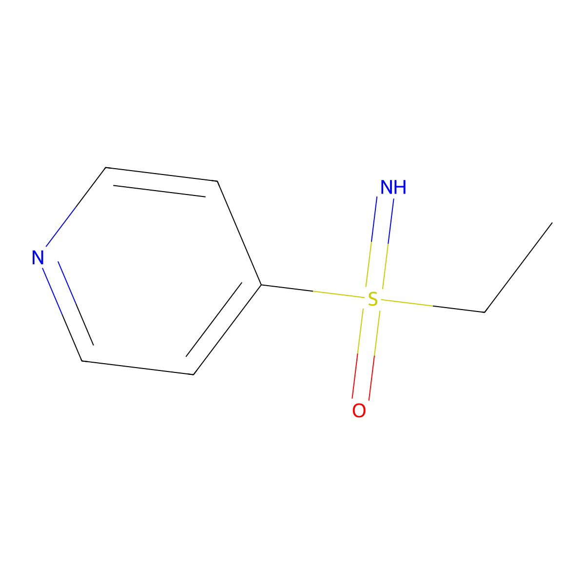 Ethyl(imino)(pyridin-4-yl)-lambda6-sulfanone molecular structure, CAS 2060051-39-8