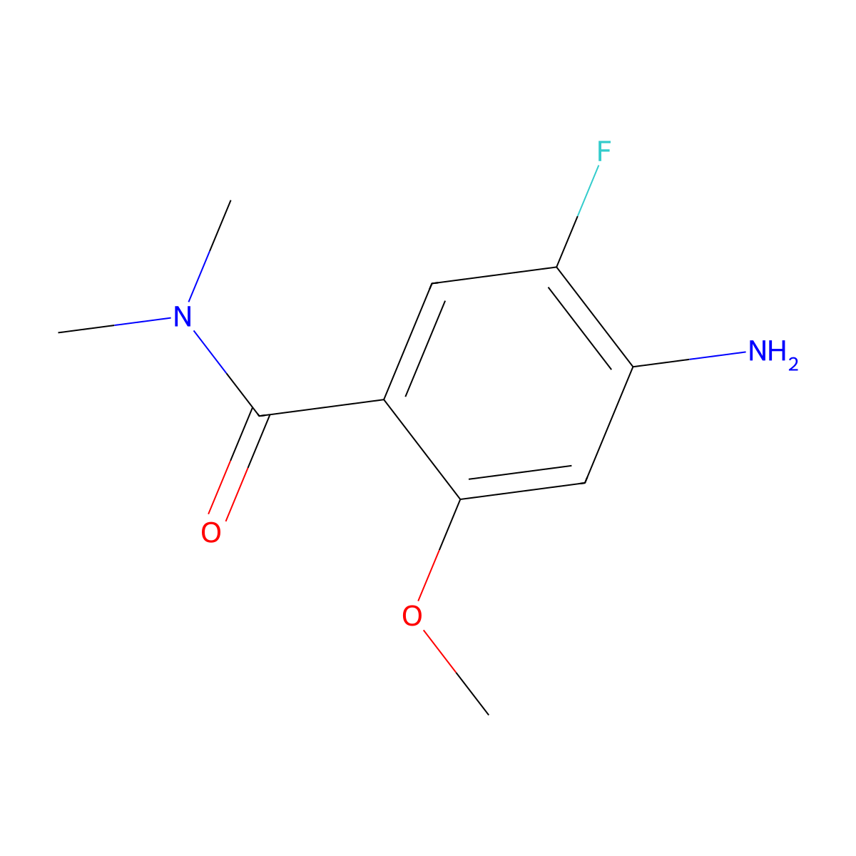4-Amino-5-fluoro-2-methoxy-N,N-dimethylbenzamide molecular structure, CAS 2060051-44-5