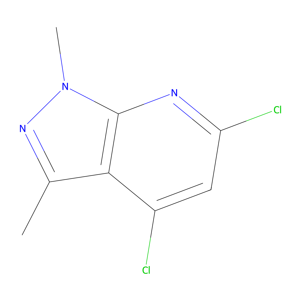 4,6-dichloro-1,3-dimethyl-1H-pyrazolo[3,4-b]pyridine molecular structure, CAS 2060051-45-6