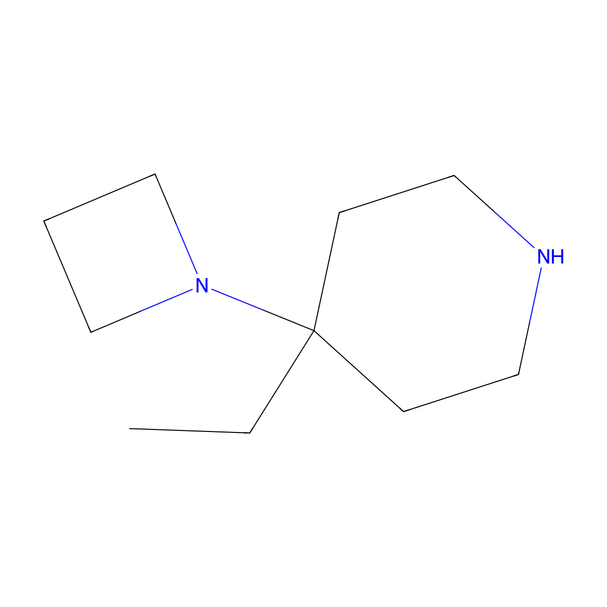 4-(Azetidin-1-yl)-4-ethylpiperidine molecular structure, CAS 2060051-49-0