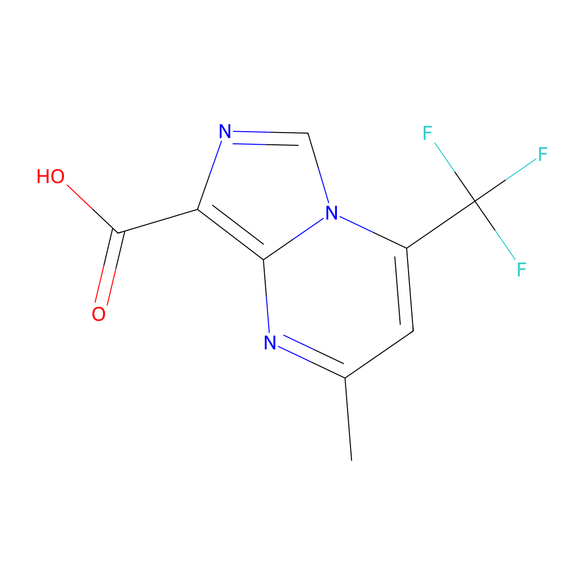 2-Methyl-4-(trifluoromethyl)imidazo[1,5-a]pyrimidine-8-carboxylic acid molecular structure, CAS 2060051-55-8