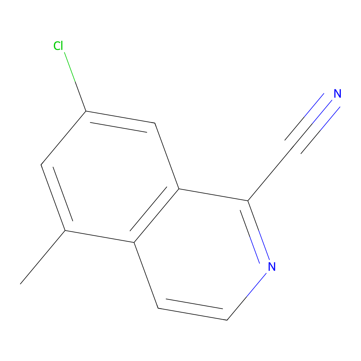 7-Chloro-5-methylisoquinoline-1-carbonitrile molecular structure, CAS 2060051-59-2