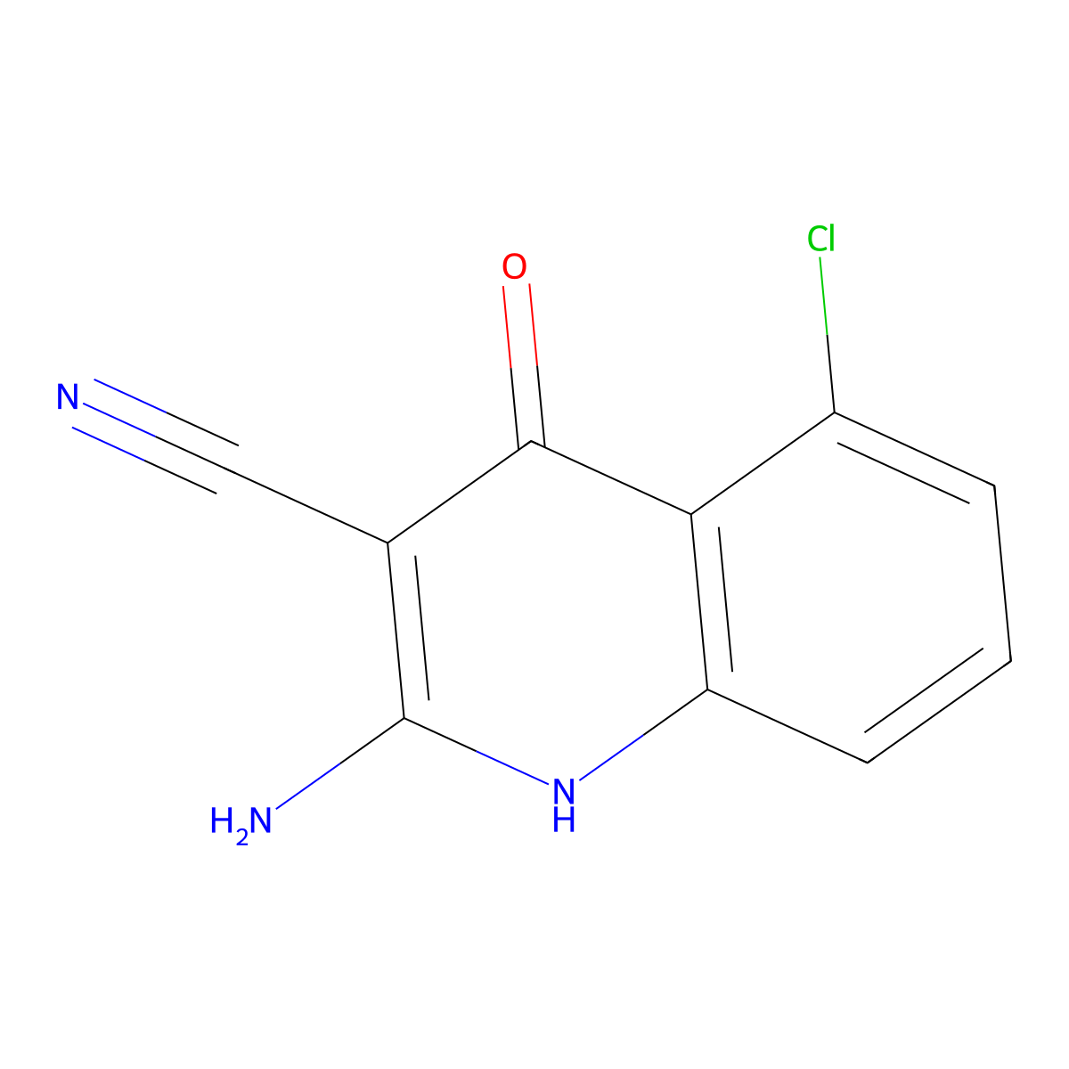 2-Amino-5-chloro-4-hydroxyquinoline-3-carbonitrile molecular structure, CAS 2060051-65-0