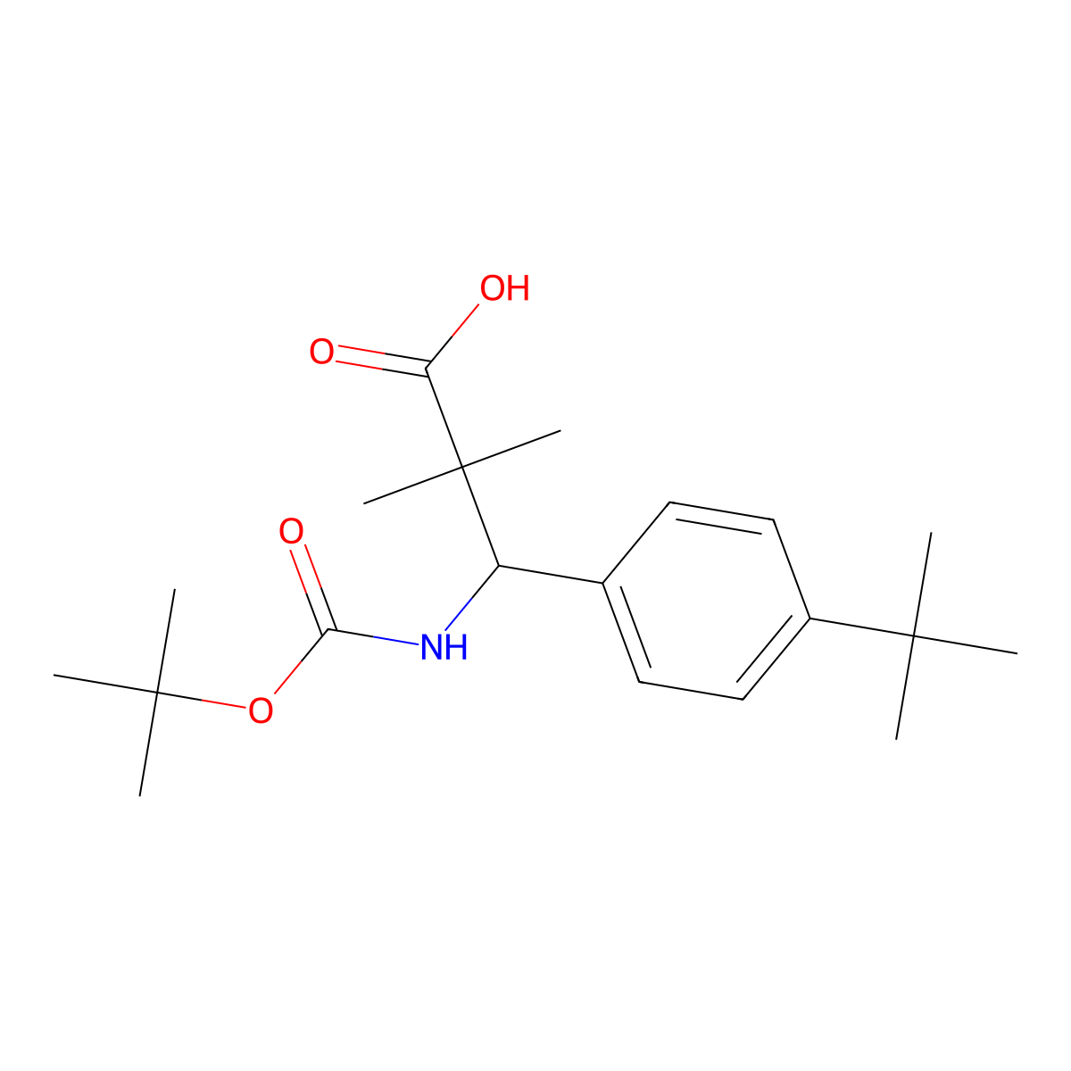 3-{[(Tert-butoxy)carbonyl]amino}-3-(4-tert-butylphenyl)-2,2-dimethylpropanoic acid molecular structure, CAS 2060051-67-2