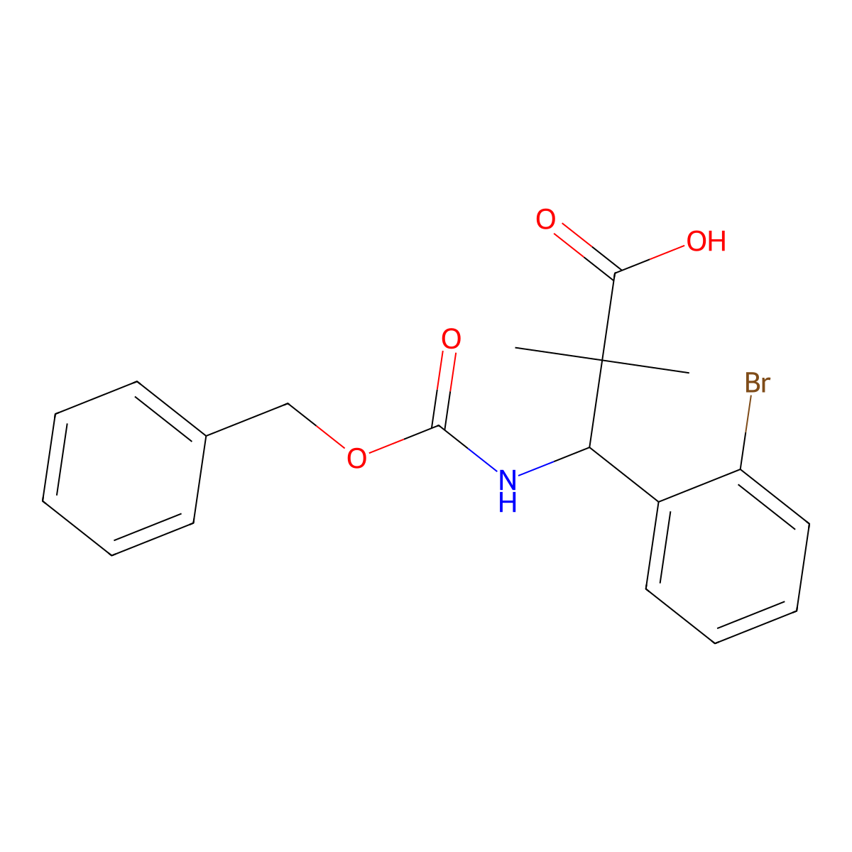 3-{[(Benzyloxy)carbonyl]amino}-3-(2-bromophenyl)-2,2-dimethylpropanoic acid molecular structure, CAS 2060051-73-0