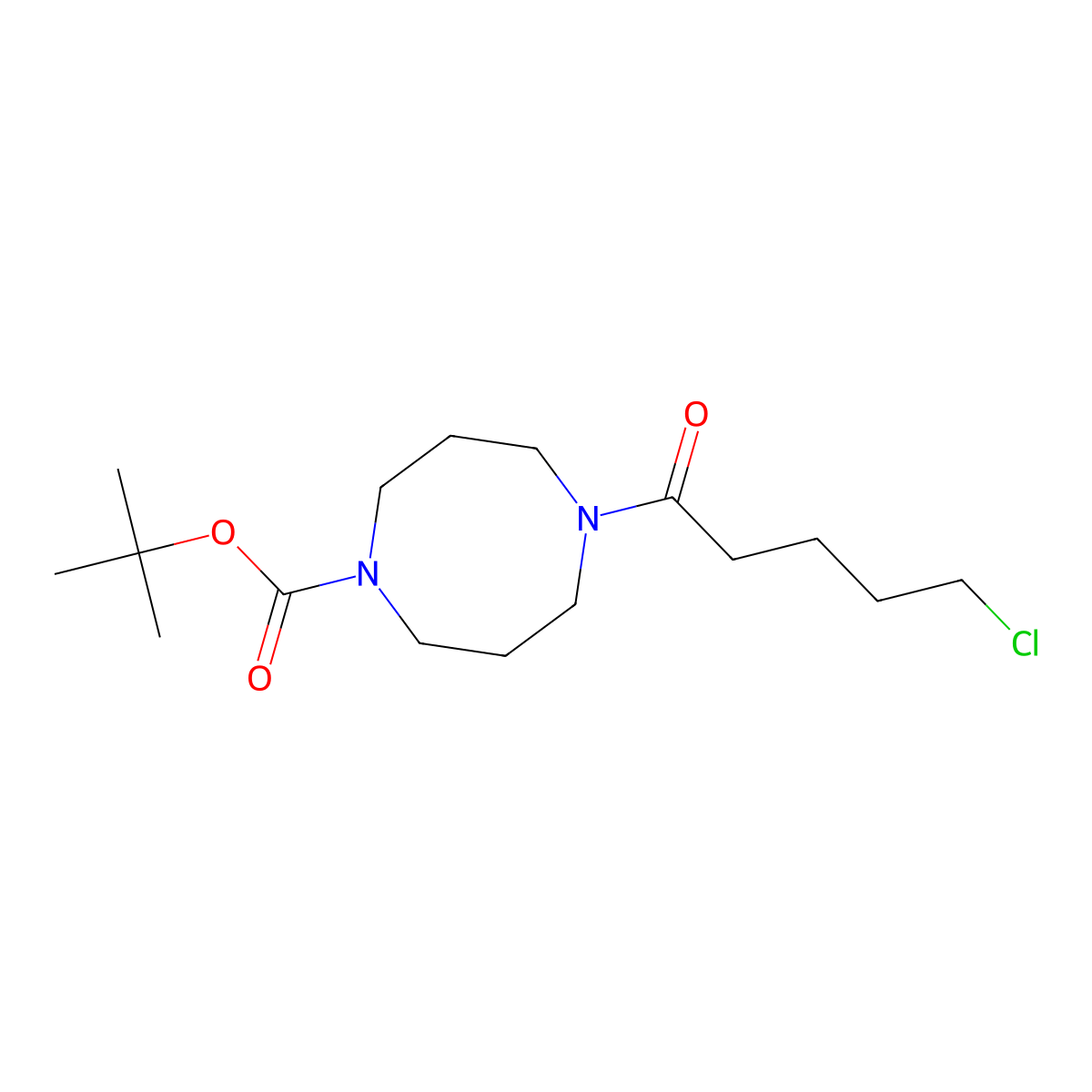 tert-Butyl 5-(5-chloropentanoyl)-1,5-diazocane-1-carboxylate molecular structure, CAS 2060051-83-2